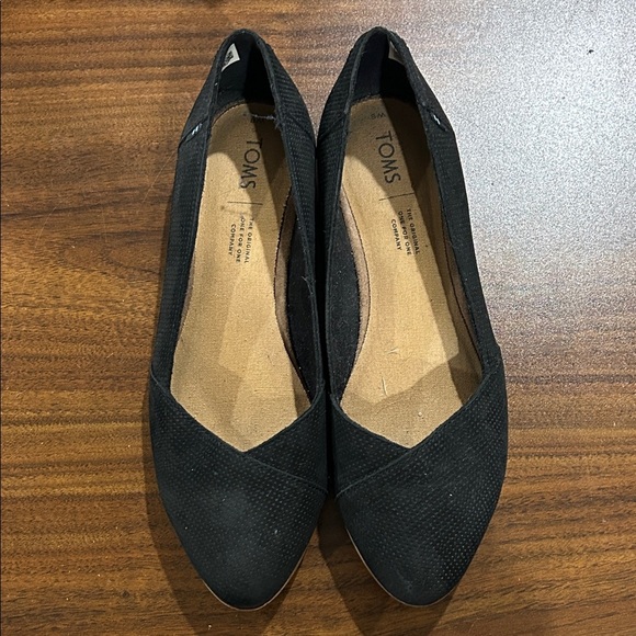 TOMS Women's Classic Jutti Neat Black Flats - Picture 2 of 9